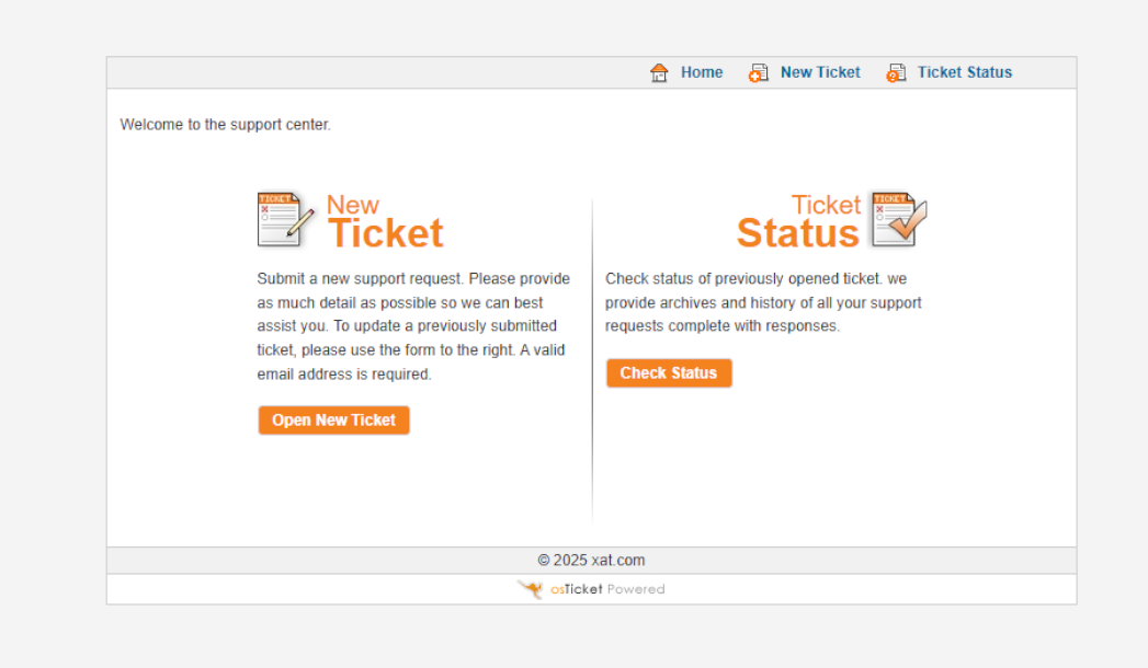 Xat Support System Image